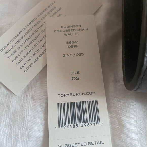 Tory Burch Robinson Embossed Chain Wallet - Picture 4 of 5